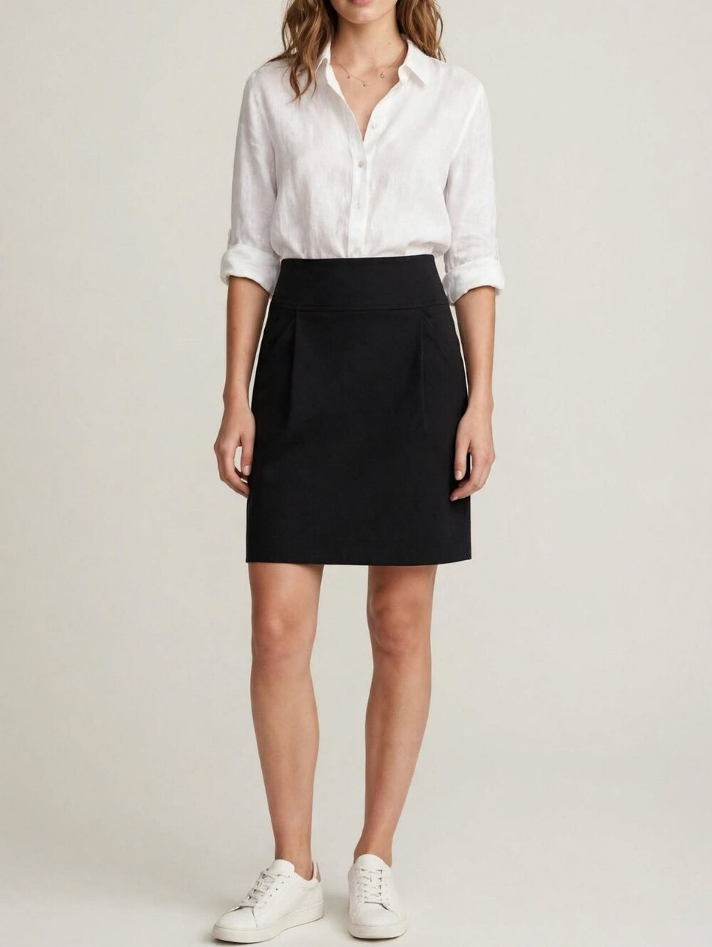 Banana Republic Black Pencil Skirt with Front Seams